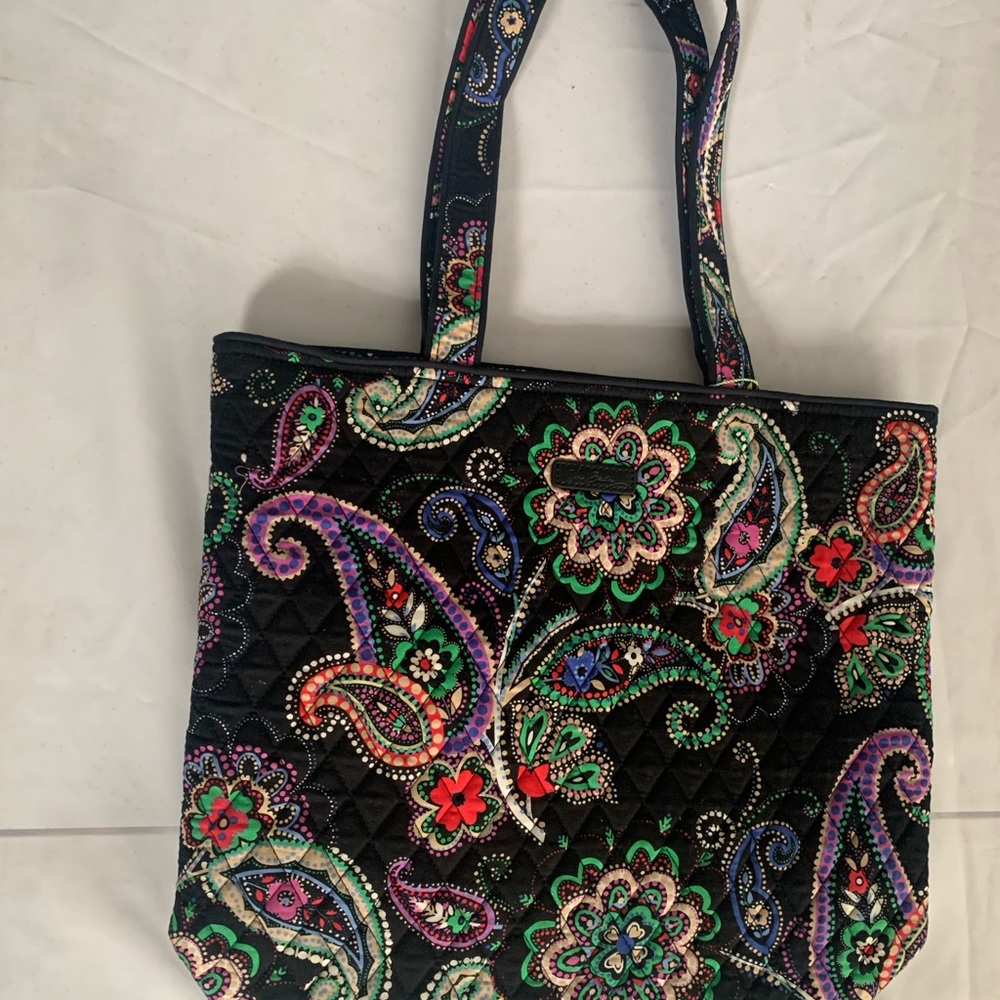 Pre Owned Women's Vera Bradley Kiev Paisley Tote Bag Stylish Practical Fashion - Picture 4 of 16